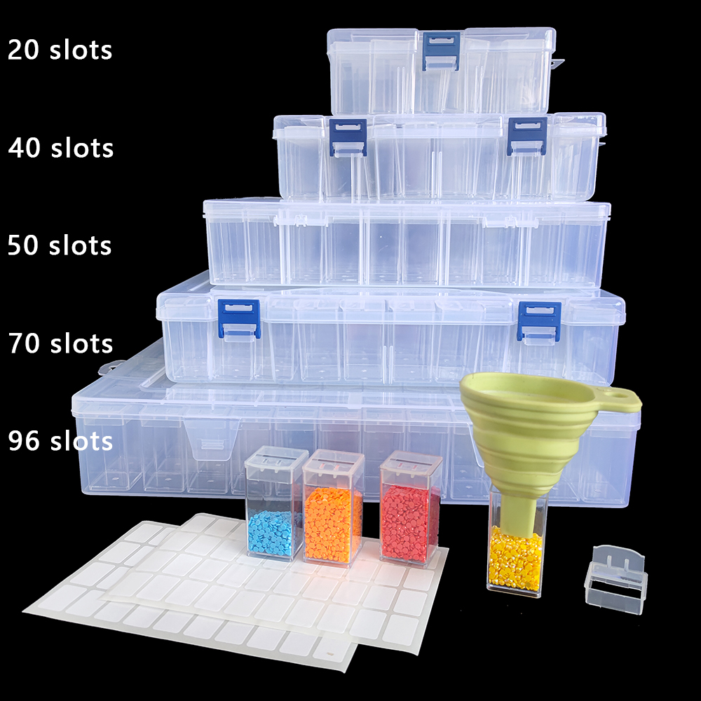 Embroidery Garments - Square Plastic Diamond Painting Storage Box