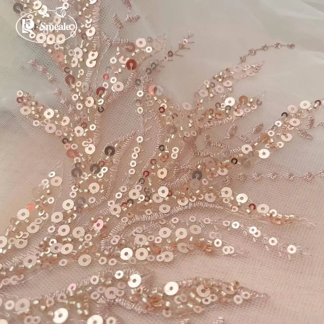 5Pair-2Pair.Rose Gold Sequin T - Embroidery Rose recension och pris