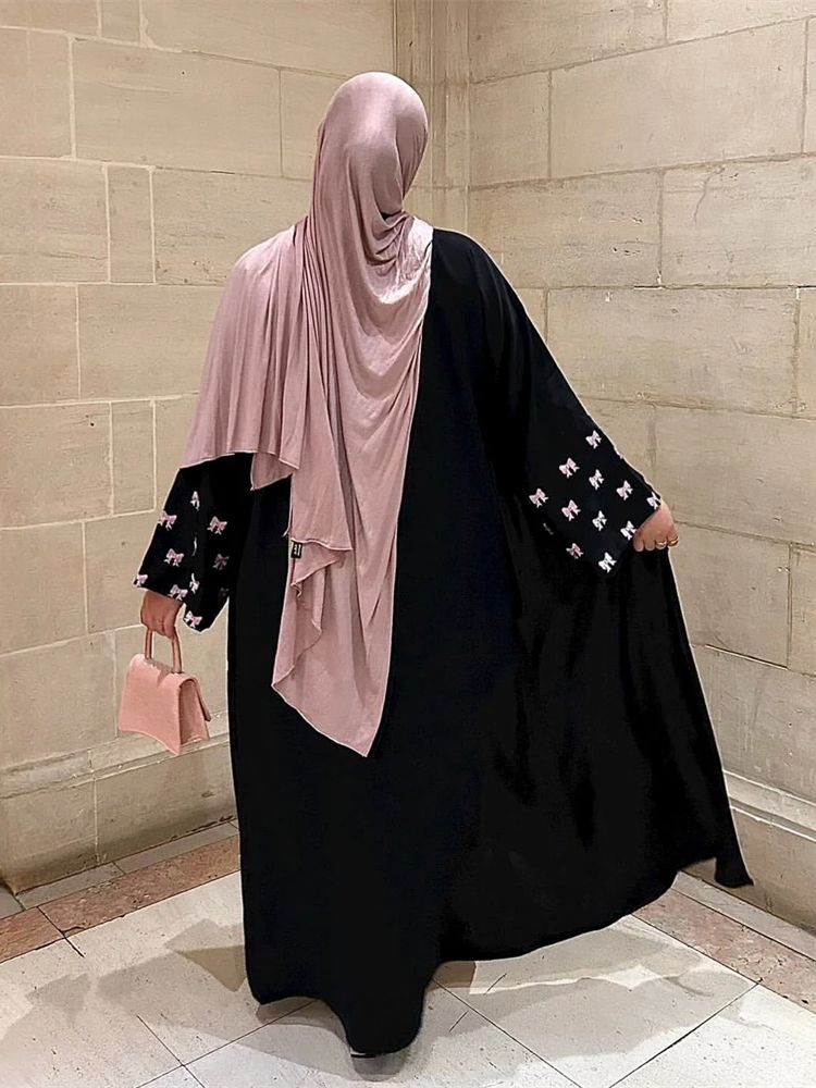 Ramadan Black Heart Abaya Dame - Embroidery Kebaya recension och pris