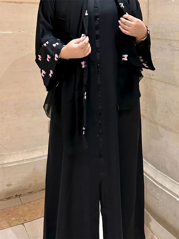 Ramadan Black Heart Abaya Dame - Embroidery Kebaya recension och pris