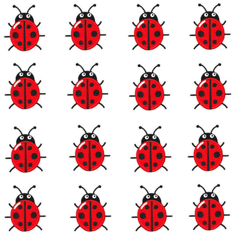 16pieces/batch Little Red Lady - Embroidery Lady Bug recension och pris