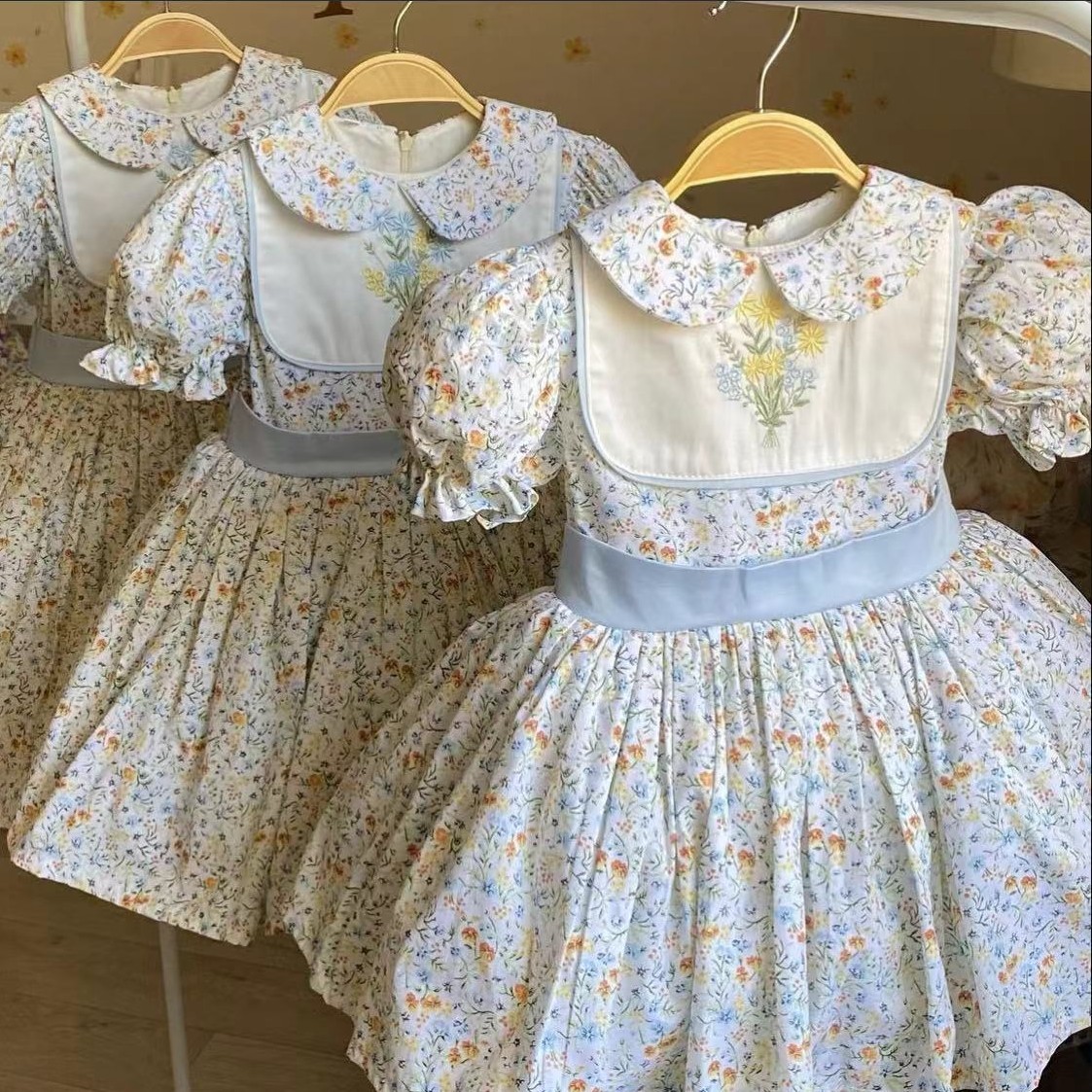0-12Y Baby Girl Summer Flower  - Embroidery Yellow Dress recension och pris