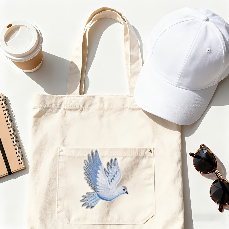 1pc blue-white gradient dove e - Embroidery Meaning recension och pris