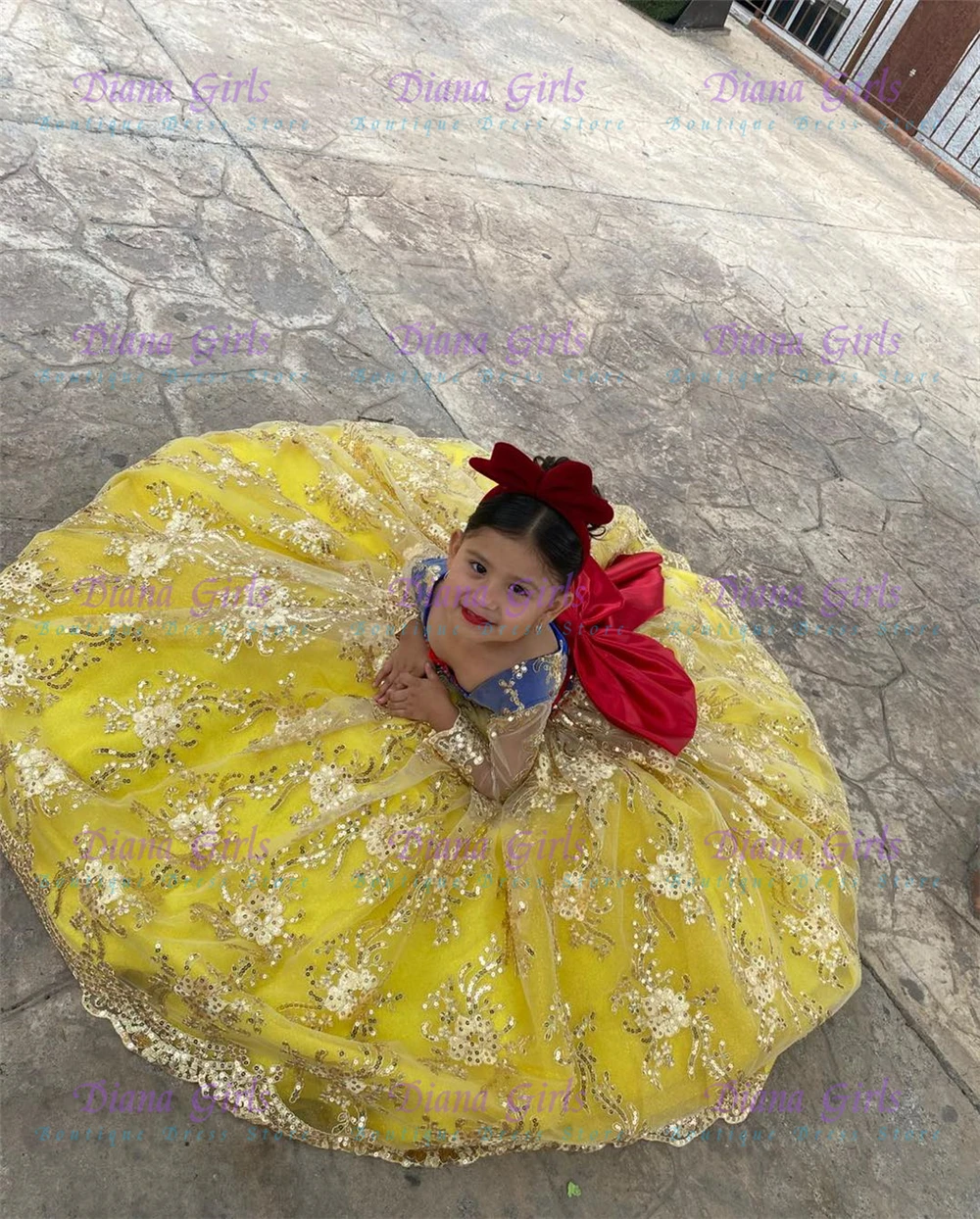 Quality Lovely Yellow Tulle Fl - Embroidery Yellow Dress recension och pris