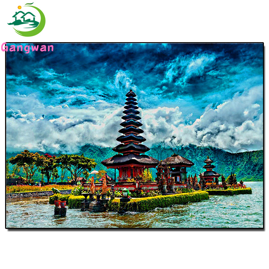 scenic building diamond painti - Embroidery Bali recension och pris