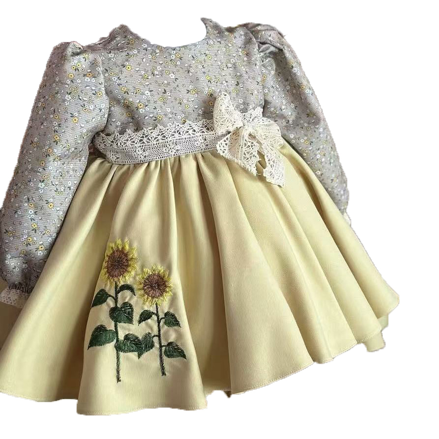 Baby Girl Spring Summer Yellow - Embroidery Yellow Dress recension och pris
