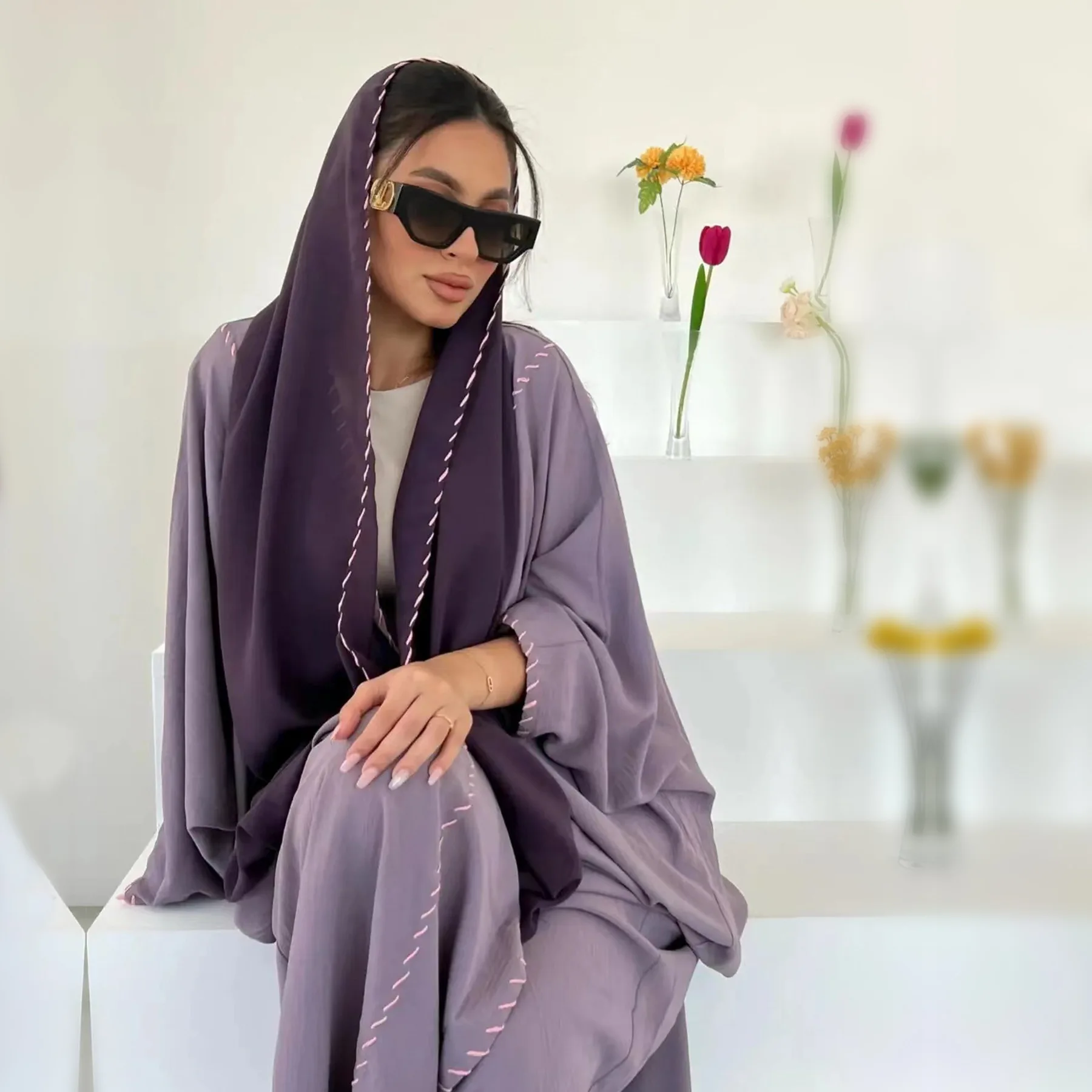 Morocco Kimono Open Abayas Lux - Embroidery Kebaya recension och pris