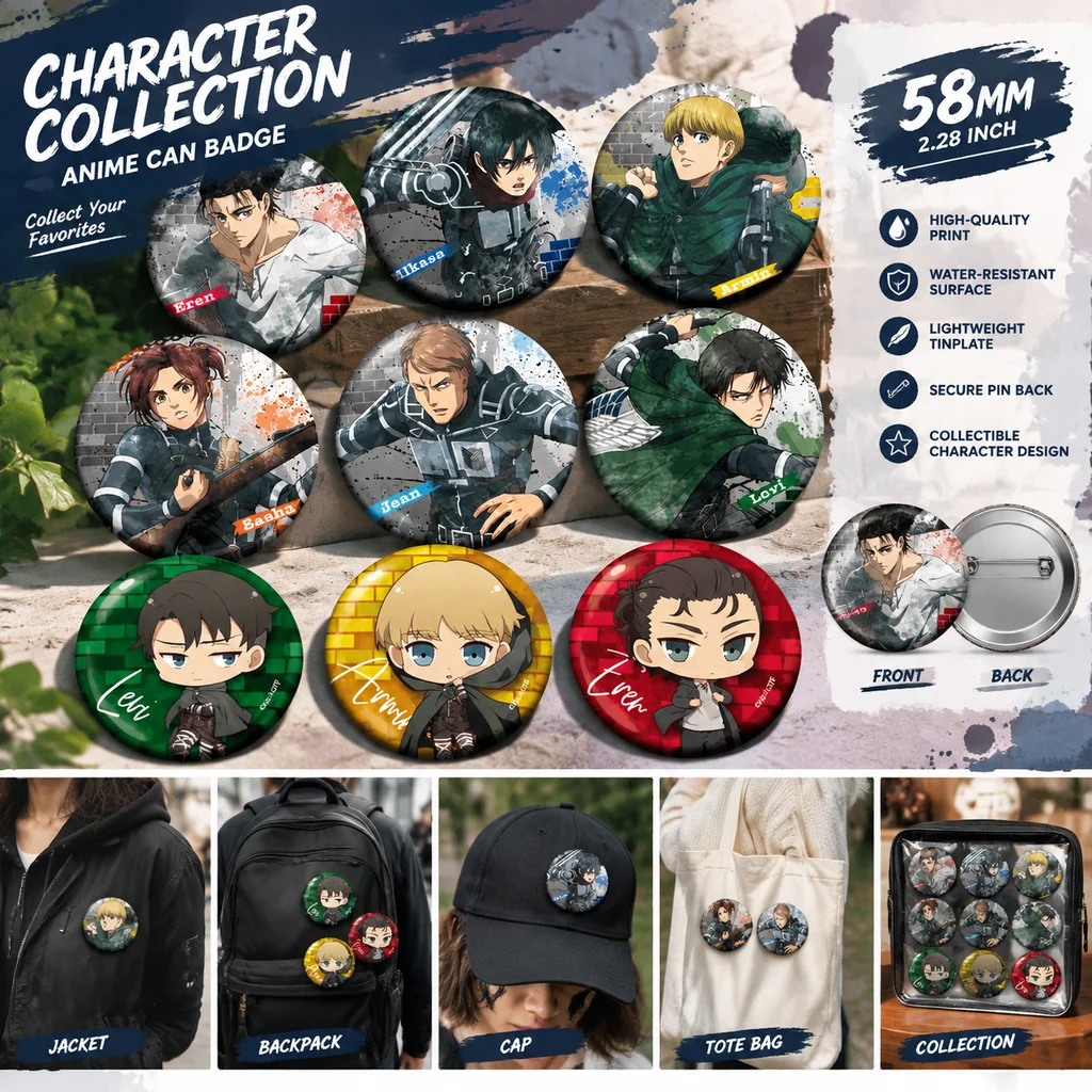 Attack on Titan Anime Merch Ba - Embroidery Reddit recension och pris