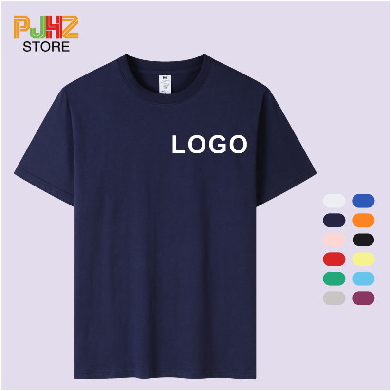 100% Cotton T-shirt Custom Log - Embroidery Design Logo recension och pris